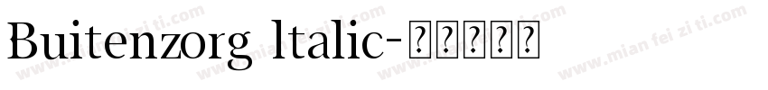 Buitenzorg ltalic字体转换